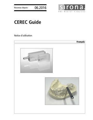 Dentsply Sirona CEREC Guide 1, CEREC Guide 2 Mode d'emploi | Fixfr