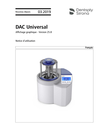 Dentsply Sirona DAC Universal GUI, Software >= 4.7/0 Mode d'emploi | Fixfr