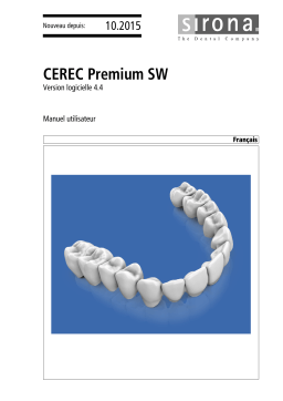 Dentsply Sirona CEREC Premium SW 4.4.x Mode d'emploi