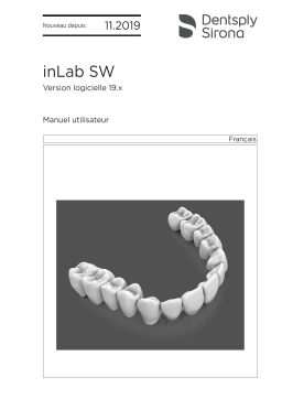 Dentsply Sirona inLab CAD SW 20.0.x Mode d'emploi
