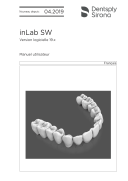 Dentsply Sirona inLab CAD SW 19.0.x Mode d'emploi