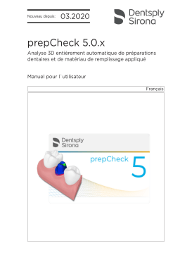 Dentsply Sirona prepCheck 5.0.x Mode d'emploi