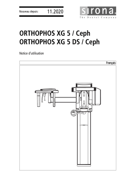 Dentsply Sirona ORTHOPHOS XG 5 / 5 DS / 5 Ceph / 5 DS Ceph Mode d'emploi