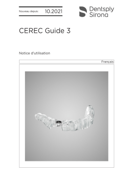 Dentsply Sirona CEREC Guide 3 Mode d'emploi