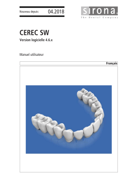 Dentsply Sirona CEREC SW 4.6.x Mode d'emploi