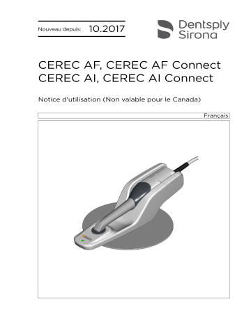 Dentsply Sirona CEREC AF / AF Connect, CEREC AI / AI Connect Mode d'emploi | Fixfr