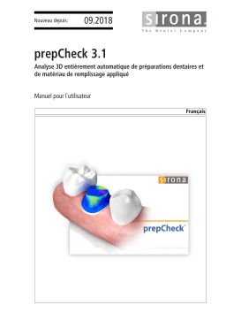 Dentsply Sirona prepCheck 3.1.x Mode d'emploi