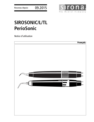 Dentsply Sirona SiroSonic, SiroSonic L/TL, PerioSonic Mode d'emploi | Fixfr