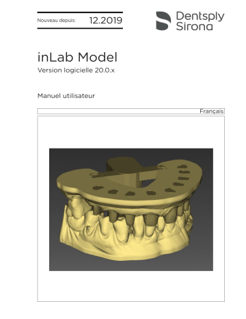 Dentsply Sirona inLab CAD SW 20.0.x, inLab Model Mode d'emploi | Fixfr