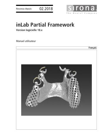 Dentsply Sirona inLab CAD SW 18.0.x, inLab Partial Framework Mode d'emploi | Fixfr