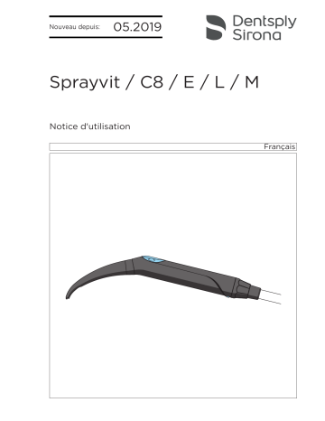 Dentsply Sirona Sprayvit, Sprayvit C8/E/L/M Mode d'emploi | Fixfr