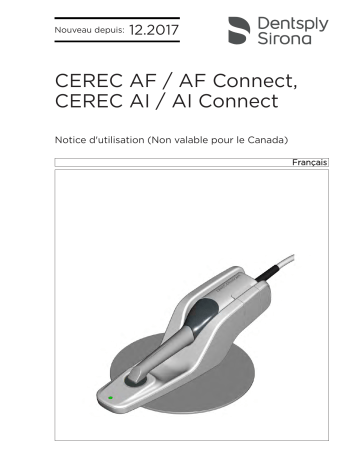 Dentsply Sirona CEREC AF / AF Connect, CEREC AI / AI Connect Mode d'emploi | Fixfr
