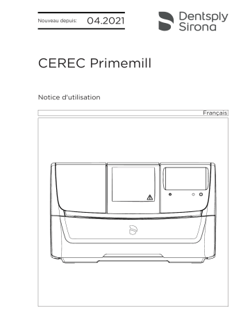 Dentsply Sirona CEREC Primemill Mode d'emploi | Fixfr