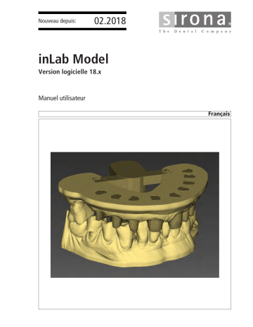 Dentsply Sirona inLab CAD SW 18.0.x, inLab Model Mode d'emploi | Fixfr
