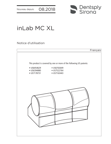 Dentsply Sirona inLab MC XL Mode d'emploi | Fixfr