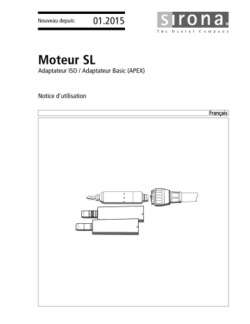 Dentsply Sirona Motor SL, Adapter ISO, Adapter BASIC Mode d'emploi | Fixfr