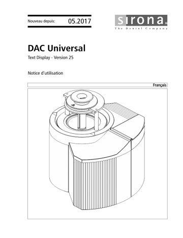 Dentsply Sirona DAC Universal Text, Software >= 3.6/43 or 4.6/43 Mode d'emploi | Fixfr