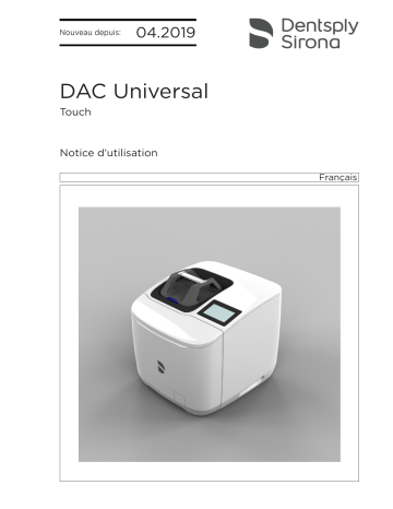 Dentsply Sirona DAC Universal D (REF 6754860), Blue Lid, Green Lid Mode d'emploi | Fixfr