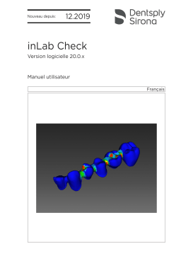 Dentsply Sirona inLab CAD SW 20.0.x, inLab Check Mode d'emploi