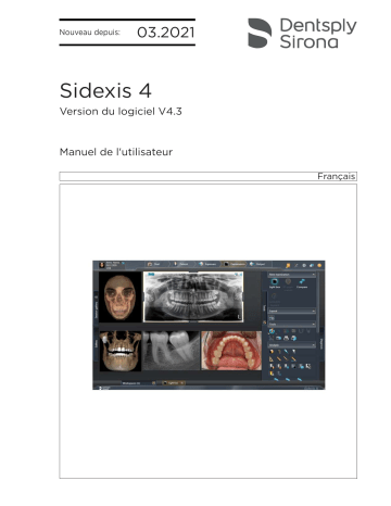 Dentsply Sirona Sidexis 4 Version 4.3.1 Mode d'emploi | Fixfr
