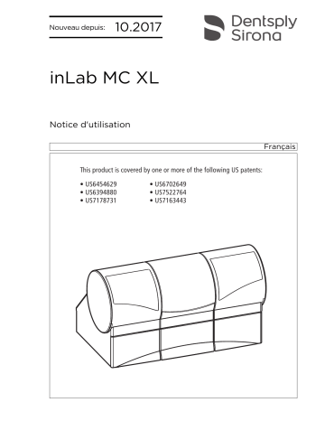 Dentsply Sirona inLab MC XL Mode d'emploi | Fixfr
