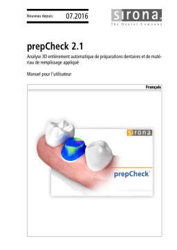 Dentsply Sirona prepCheck 2.1.x Mode d'emploi