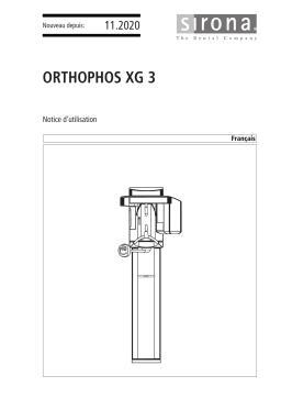 Dentsply Sirona orthophos xg 3 Mode d'emploi