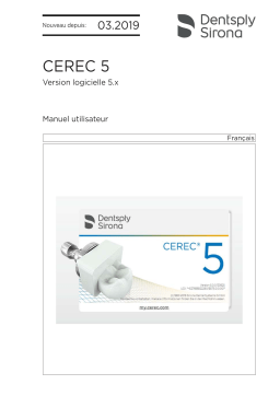 Dentsply Sirona CEREC SW 5.0.x Mode d'emploi