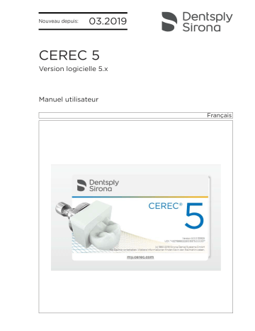 Dentsply Sirona CEREC SW 5.0.x Mode d'emploi | Fixfr