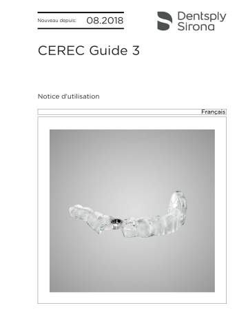 Dentsply Sirona CEREC Guide 3 Mode d'emploi | Fixfr