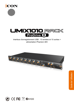 Icon Umix1010 Rack(Pro DriveIII) Interface Manuel utilisateur