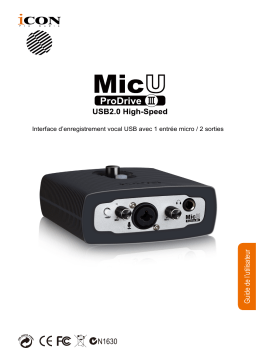 Icon MicU (Pro DriveIII) Interface Manuel utilisateur