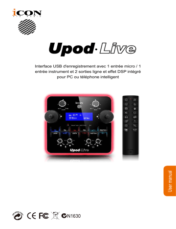 Icon UPod Live Interface Manuel du propriétaire | Fixfr