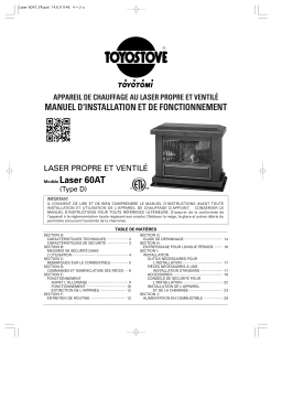 Toyotomi Laser 60AT Type D Vented Heater Manuel du propriétaire