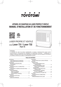 Toyotomi Laser 731/732 Type A Vented Heater Manuel du propriétaire