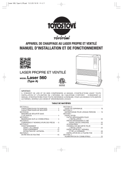 Toyotomi Laser 560 Type A Vented Heater Manuel du propriétaire