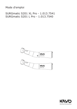 KaVo SURGmatic S201 XL Pro Mode d'emploi