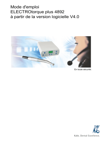 KaVo ELECTROtorque plus 4892 Mode d'emploi | Fixfr