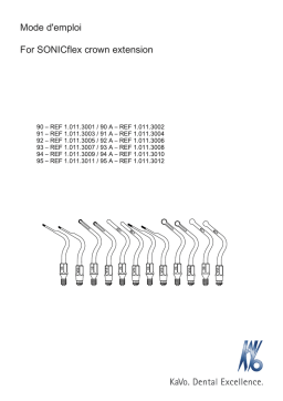 KaVo SONICflex crown extension Mode d'emploi