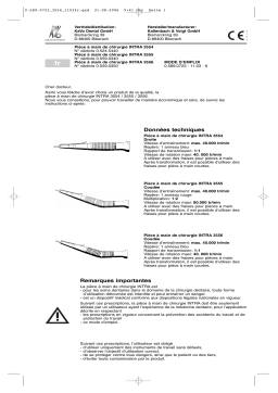 KaVo INTRA Surgery Handpiece Mode d'emploi