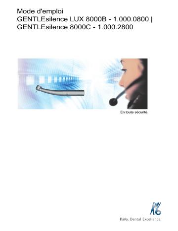 KaVo GENTLEsilence LUX 8000B Mode d'emploi | Fixfr