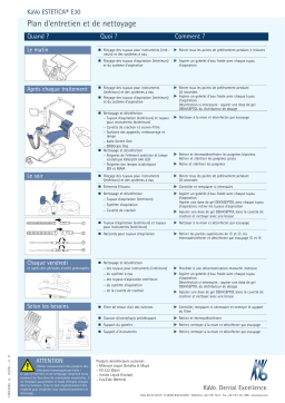 KaVo ESTETICA E30 Manuel utilisateur