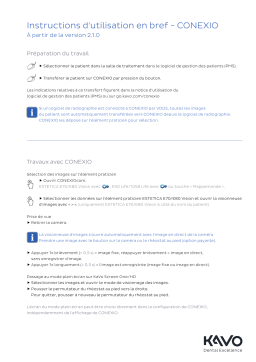 KaVo CONEXIO V2.1.0 Manuel utilisateur