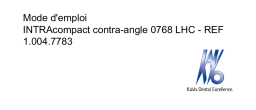 KaVo INTRAcompact contra angle 0768 LHC Mode d'emploi