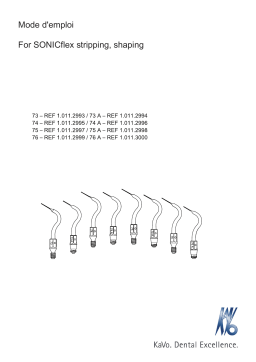 KaVo SONICflex stripping / shaping Mode d'emploi