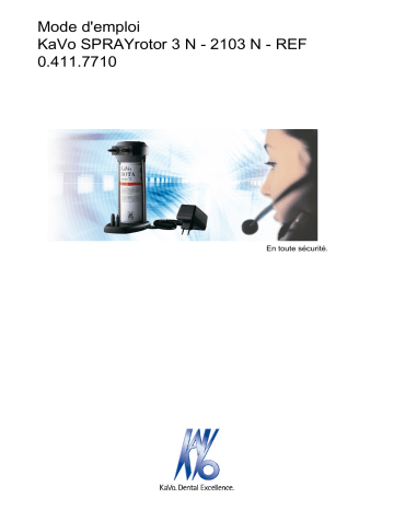 KaVo SPRAYrotor 2103 Mode d'emploi | Fixfr