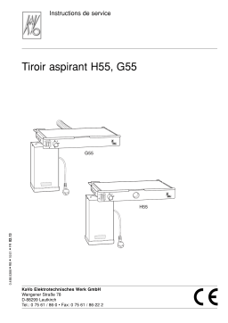 KaVo Suction drawer H55 G55 Mode d'emploi