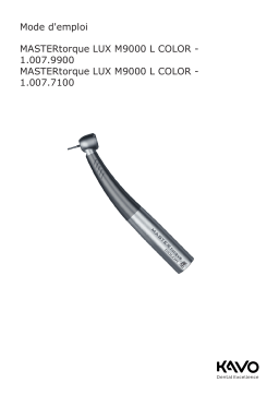 KaVo MASTERtorque M9000L COLOR Mode d'emploi