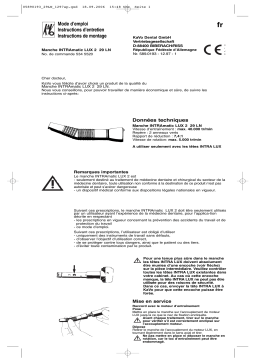 KaVo NTRAmatic LUX 2 handle 29 LN Mode d'emploi