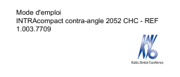 KaVo INTRAcompact contra angle 2052 CHC Mode d'emploi